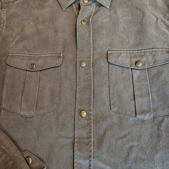 Ted Baker London Mens Dress Shirt S 2/32.5 Solid Blue Dotted Flip Cuff Pattern - Picture 4 of 14